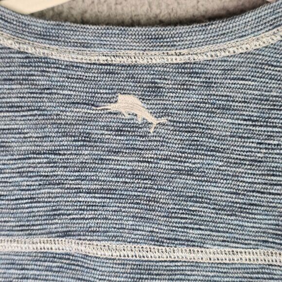 Tommy Bahama Fortuna Flip Abaco Mens Blue Large Reversible Pullover Logo Cotton - Picture 7 of 16